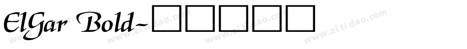 ElGar Bold字体转换